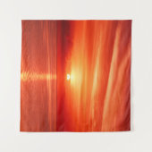 カラフルの海の日の出 タペストリー (正面(横))