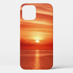 カラフルの海の日の出 iPhone 12ケース