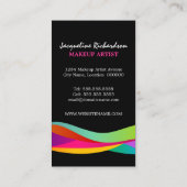 カラフルの渦巻のメーキャップアーティスト 名刺 (裏面)