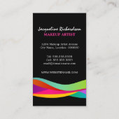 カラフルの渦巻のメーキャップアーティスト 名刺 (裏面)