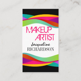 カラフルの渦巻のメーキャップアーティスト 名刺