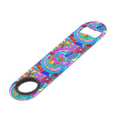 カラフルの溝の平和と愛 スピード栓抜き (裏面アングル)