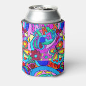 カラフルの溝の平和と愛 缶クーラー (缶裏面)