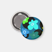 カラフルの溝状の花 マグネット (正面/裏面)