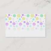 カラフルの点の子供のパーティーのイベントの店の名刺 名刺 (裏面)