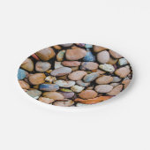 カラフルの石の石の小石 ペーパープレート (アングル)