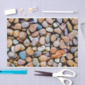 カラフルの石の石の小石 薄葉紙 (クラフト)