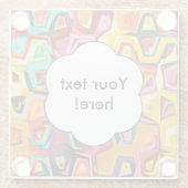 カラフルの穴の質 ガラスコースター (裏面)