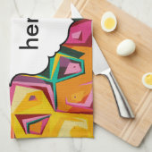 カラフルの穴の質 キッチンタオル (四つ折り)