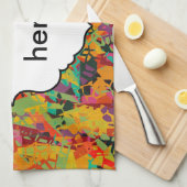 カラフルの穴の質 キッチンタオル (四つ折り)