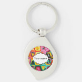 カラフルの穴の質 キーホルダー (正面)
