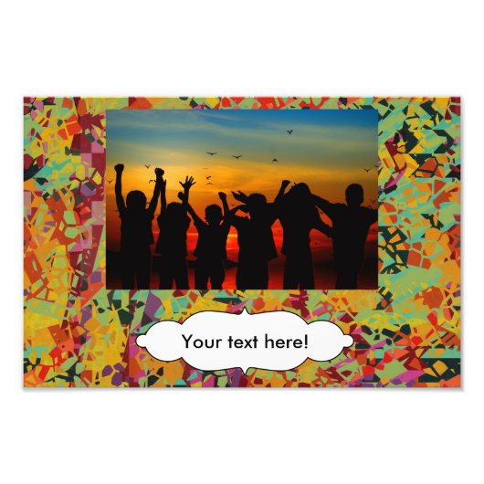 カラフルの穴の質 フォトプリント            (正面)