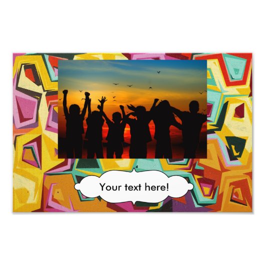 カラフルの穴の質 フォトプリント            (正面)