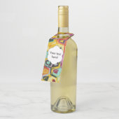 カラフルの穴の質 ボトルネックタグ (アングル)