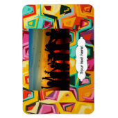 カラフルの穴の質 マグネット (縦)