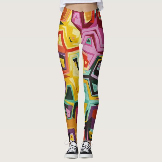 カラフルの穴の質 レギンス (正面)