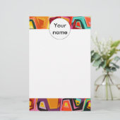 カラフルの穴の質 便箋 (スタンド正面)