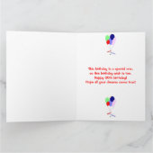 カラフルの第60誕生日の気球 カード (内部)