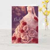 カラフルの結婚ブライダルシャワーフローラバラカード カード (黄色い花)