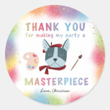 カラフルの絵画パーティー子犬の誕生日の好意