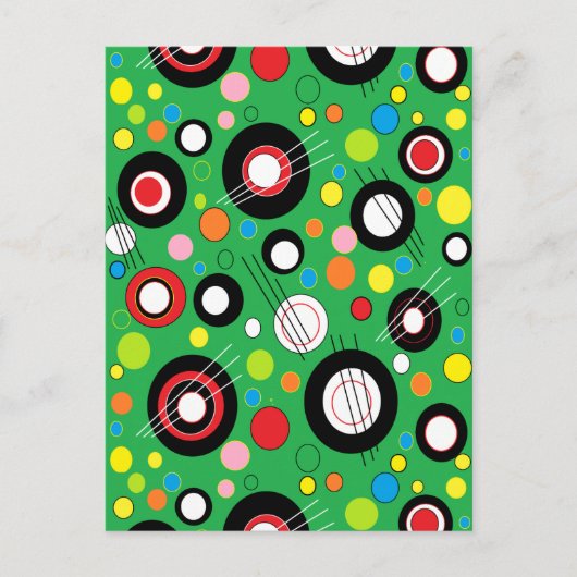 カラフルの緑 ポストカード (正面)