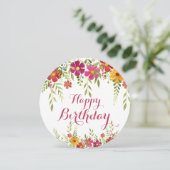 カラフルの花のバースデー・カード カード (スタンド正面)