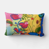 カラフルの花のピーターの最高の腰神経の枕 ランバークッション (裏面)