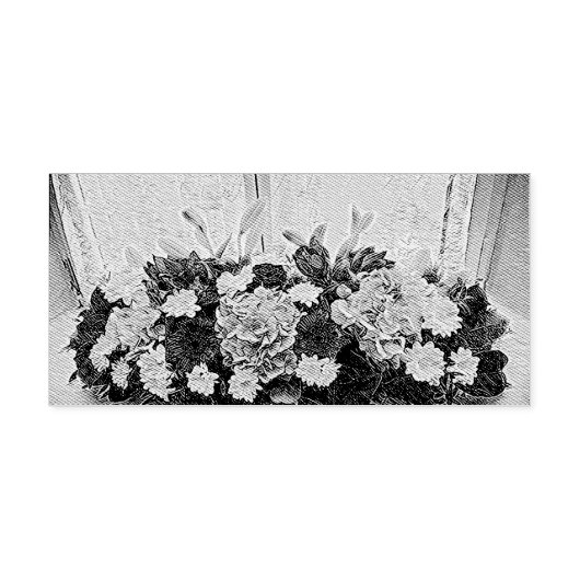 カラフルの花の絵を描くこと セルフインキングスタンプ (デザイン)