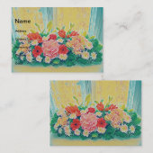 カラフルの花の絵を描くこと 名刺 (正面/裏面)