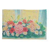 カラフルの花の絵を描くこと 枕カバー (裏面)