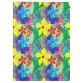 カラフルの花の背景 クリップボード (裏面)