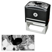 カラフルの花の背景 セルフインキングスタンプ (インサイチュ)