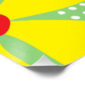 カラフルの花の背景 ポスター (コーナー)