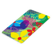 カラフルの花の背景 マグネット (左側)