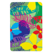 カラフルの花の背景 マグネット (縦)