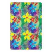 カラフルの花の背景 ミニクリップボード (裏面)