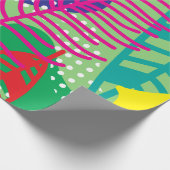 カラフルの花の背景 ラッピングペーパー (角)