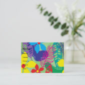 カラフルの花の背景 名刺 (スタンド正面)