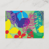 カラフルの花の背景 名刺 (裏面)