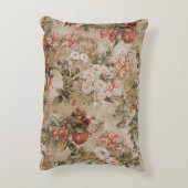 カラフルの花の背景。水色イラストレティ アクセントクッション (裏面(縦))