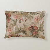 カラフルの花の背景。水色イラストレティ アクセントクッション (裏面)