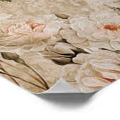 カラフルの花の背景。水色イラストレティ ポスター (角)