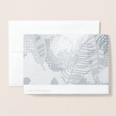 カラフルの花の背景 箔カード (裏面封筒付き)