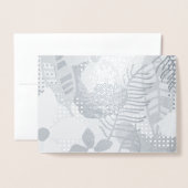 カラフルの花の背景 箔カード (封筒付き正面)