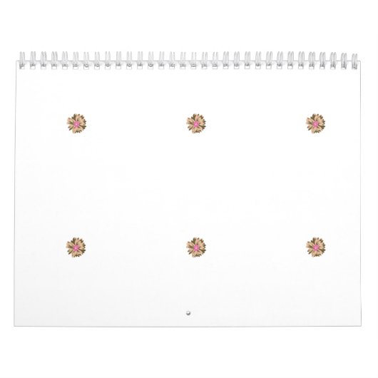 カラフルの花イラストレーションユニーク カレンダー (カバー)