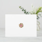 カラフルの花イラストレーションユニーク サンキューカード (スタンド正面)