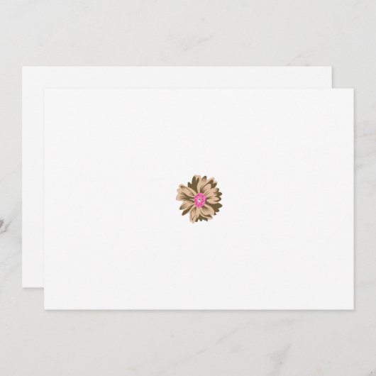 カラフルの花イラストレーションユニーク サンキューカード (正面/裏面)