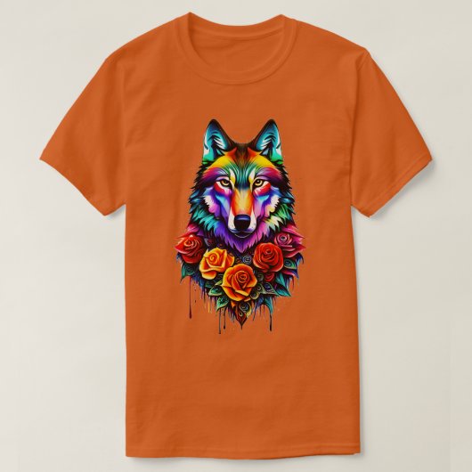 カラフルの花 Tシャツ (デザイン正面)