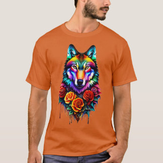 カラフルの花 Tシャツ