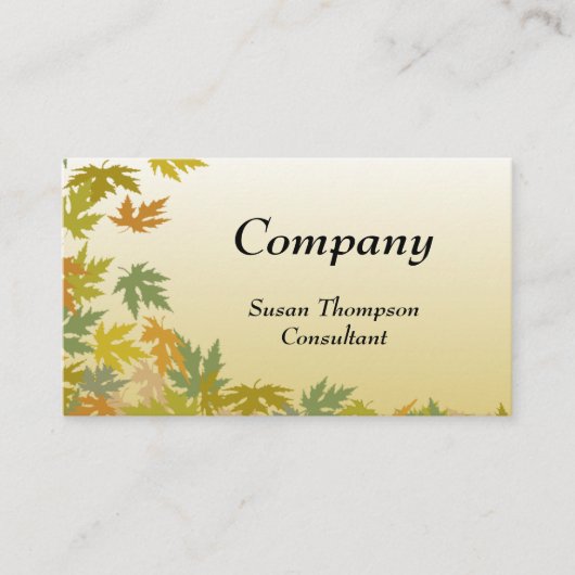 カラフルの落ちる紅葉 名刺 (正面)